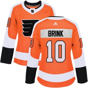 Women's Philadelphia Flyers Bobby Brink Adidas Authentic Home Jersey - Orange
