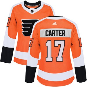 Women's Philadelphia Flyers Jeff Carter Adidas Authentic Home Jersey - Orange