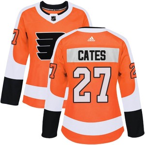 Women's Philadelphia Flyers Noah Cates Adidas Authentic Home Jersey - Orange