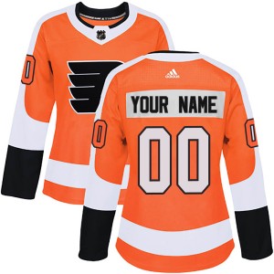 Women's Philadelphia Flyers Custom Adidas Authentic Home Jersey - Orange