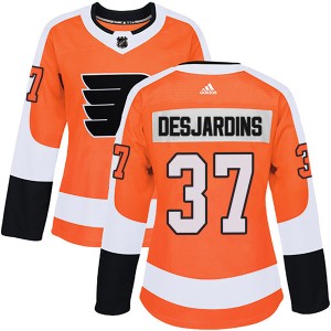 Women's Philadelphia Flyers Eric Desjardins Adidas Authentic Home Jersey - Orange