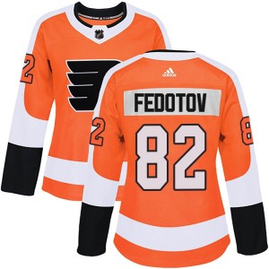 Women's Philadelphia Flyers Ivan Fedotov Adidas Authentic Home Jersey - Orange