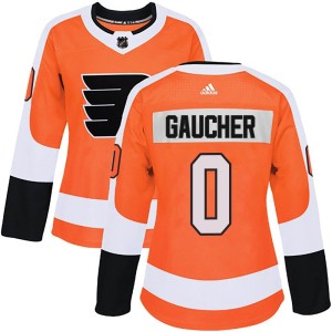 Women's Philadelphia Flyers Jacob Gaucher Adidas Authentic Home Jersey - Orange