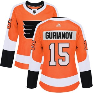 Women's Philadelphia Flyers Denis Gurianov Adidas Authentic Home Jersey - Orange