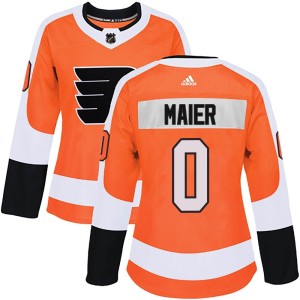 Women's Philadelphia Flyers Nolan Maier Adidas Authentic Home Jersey - Orange