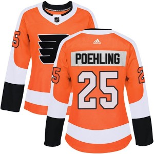 Women's Philadelphia Flyers Ryan Poehling Adidas Authentic Home Jersey - Orange