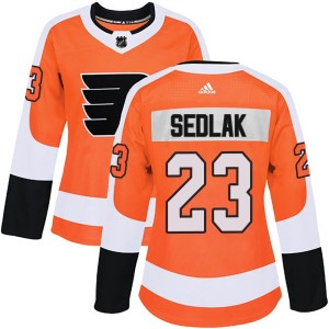 Women's Philadelphia Flyers Lukas Sedlak Adidas Authentic Home Jersey - Orange