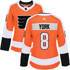 Women's Philadelphia Flyers Cam York Adidas Authentic Home Jersey - Orange