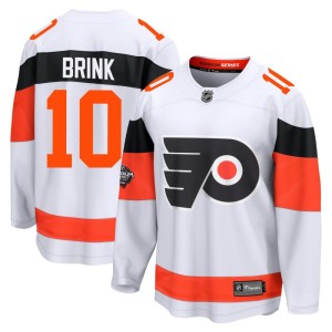 Men's Philadelphia Flyers Bobby Brink Fanatics Branded Breakaway 2024 Stadium Series Jersey - White