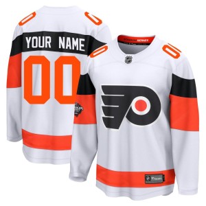 Men's Philadelphia Flyers Custom Fanatics Branded Breakaway 2024 Stadium Series Jersey - White