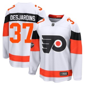 Men's Philadelphia Flyers Eric Desjardins Fanatics Branded Breakaway 2024 Stadium Series Jersey - White
