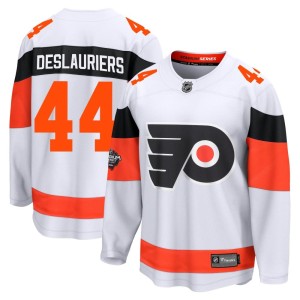 Men's Philadelphia Flyers Nicolas Deslauriers Fanatics Branded Breakaway 2024 Stadium Series Jersey - White