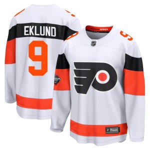 Men's Philadelphia Flyers Pelle Eklund Fanatics Branded Breakaway 2024 Stadium Series Jersey - White