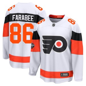 Men's Philadelphia Flyers Joel Farabee Fanatics Branded Breakaway 2024 Stadium Series Jersey - White
