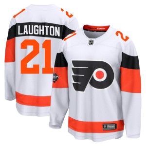 Men's Philadelphia Flyers Scott Laughton Fanatics Branded Breakaway 2024 Stadium Series Jersey - White
