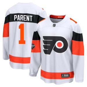 Men's Philadelphia Flyers Bernie Parent Fanatics Branded Breakaway 2024 Stadium Series Jersey - White