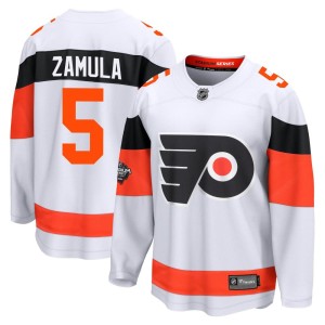 Men's Philadelphia Flyers Egor Zamula Fanatics Branded Breakaway 2024 Stadium Series Jersey - White
