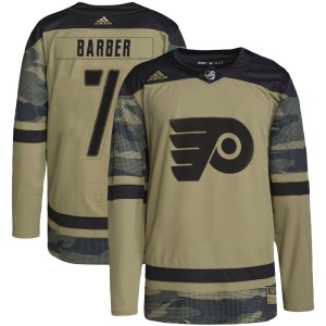 Youth Philadelphia Flyers Bill Barber Adidas Authentic Military Appreciation Practice Jersey - Camo