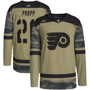 Youth Philadelphia Flyers Brian Propp Adidas Authentic Military Appreciation Practice Jersey - Camo