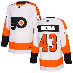 Youth Philadelphia Flyers T.J. Brennan Adidas Authentic Jersey - White