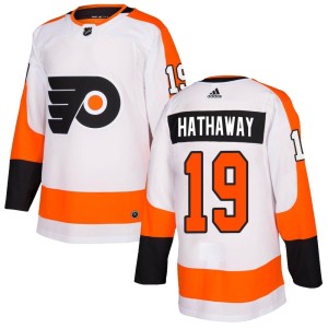 Youth Philadelphia Flyers Garnet Hathaway Adidas Authentic Jersey - White
