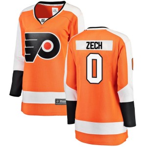 Women's Philadelphia Flyers Cooper Zech Fanatics Branded Breakaway Home Jersey - Orange