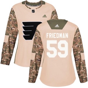 Women's Philadelphia Flyers Mark Friedman Adidas Authentic Veterans Day Practice Jersey - Camo