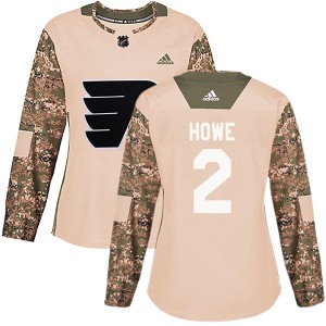 Women's Philadelphia Flyers Mark Howe Adidas Authentic Veterans Day Practice Jersey - Camo