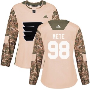 Women's Philadelphia Flyers Victor Mete Adidas Authentic Veterans Day Practice Jersey - Camo