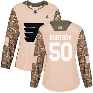 Women's Philadelphia Flyers German Rubtsov Adidas Authentic Veterans Day Practice Jersey - Camo
