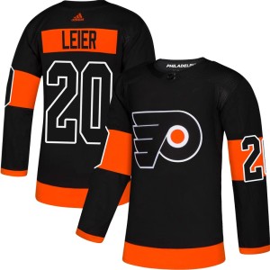 Youth Philadelphia Flyers Taylor Leier Adidas Authentic Alternate Jersey - Black