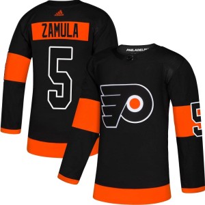 Youth Philadelphia Flyers Egor Zamula Adidas Authentic Alternate Jersey - Black