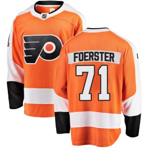 Men's Philadelphia Flyers Tyson Foerster Fanatics Branded Breakaway Home Jersey - Orange