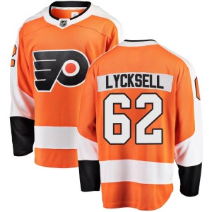 Men's Philadelphia Flyers Olle Lycksell Fanatics Branded Breakaway Home Jersey - Orange