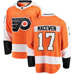 Men's Philadelphia Flyers Zack MacEwen Fanatics Branded Breakaway Home Jersey - Orange