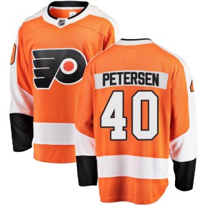 Men's Philadelphia Flyers Cal Petersen Fanatics Branded Breakaway Home Jersey - Orange
