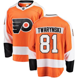 Men's Philadelphia Flyers Carsen Twarynski Fanatics Branded Breakaway Home Jersey - Orange