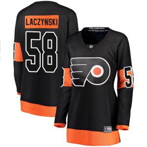 Women's Philadelphia Flyers Tanner Laczynski Fanatics Branded Breakaway Alternate Jersey - Black
