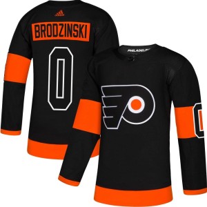 Men's Philadelphia Flyers Bryce Brodzinski Adidas Authentic Alternate Jersey - Black