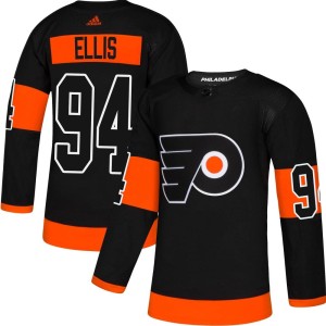 Men's Philadelphia Flyers Ryan Ellis Adidas Authentic Alternate Jersey - Black