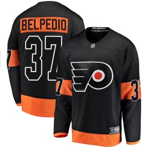 Men's Philadelphia Flyers Louie Belpedio Fanatics Branded Breakaway Alternate Jersey - Black