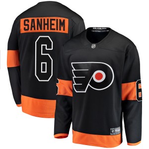 Men's Philadelphia Flyers Travis Sanheim Fanatics Branded Breakaway Alternate Jersey - Black