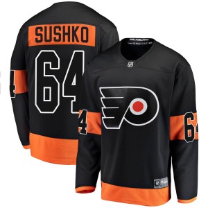 Men's Philadelphia Flyers Maksim Sushko Fanatics Branded Breakaway Alternate Jersey - Black