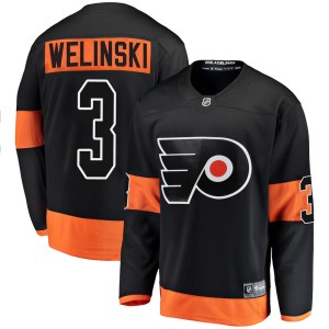 Men's Philadelphia Flyers Andy Welinski Fanatics Branded ized Breakaway Alternate Jersey - Black