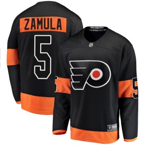 Men's Philadelphia Flyers Egor Zamula Fanatics Branded Breakaway Alternate Jersey - Black