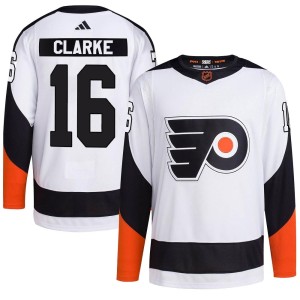 Men's Philadelphia Flyers Bobby Clarke Adidas Authentic Reverse Retro 2.0 Jersey - White