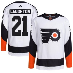 Men's Philadelphia Flyers Scott Laughton Adidas Authentic Reverse Retro 2.0 Jersey - White