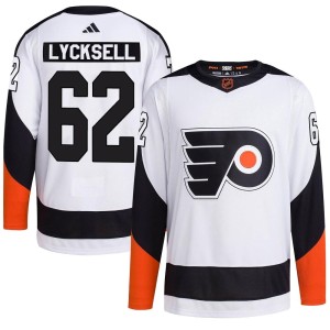 Men's Philadelphia Flyers Olle Lycksell Adidas Authentic Reverse Retro 2.0 Jersey - White