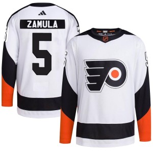 Men's Philadelphia Flyers Egor Zamula Adidas Authentic Reverse Retro 2.0 Jersey - White