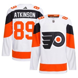 Men's Philadelphia Flyers Cam Atkinson Adidas Authentic 2024 Stadium Series Primegreen Jersey - White